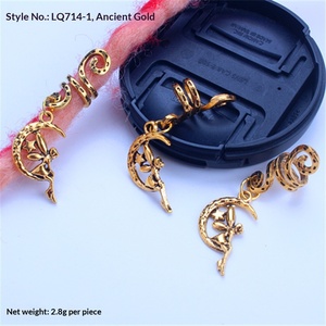 1 Búi Tóc Giả Tóc Bện Xù Trang Trí Dây Buộc Tóc Vòng Tóc Phụ Kiện Tóc Phong Cách Vintage Hợp Kim Mặt Dây Chuyền Thiên Thần Nhỏ Kiểu Hàn Quốc - Product Image 6