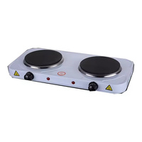 Cuisinière électrique à double plaque 2000W, multifonctionnelle, avec fonction de maintien au chaud, pour faire bouillir de l'eau, préparer du thé, du café