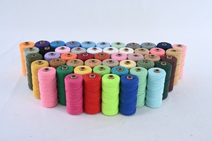 Bán Buôn 3Mm 4Mm Bông <span class=keywords><strong>Macrame</strong></span> Dây Không Thấm Nước Tráng Bện Lashing Sợi Dây Thừng Với Kim Loại Màu Sáp Sợi Dây Thừng Cho Túi Xách Hàng May Mặc Giày - Product Image 6