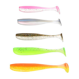 Señuelos de Pesca Leurre Shad, cebos blandos de cola en T de doble Color, 5cm, 5,5 cm, 6cm, 6,5 cm, 7cm, novedad - Product Image 1