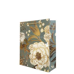 Sacs cadeaux personnalisés de luxe en papier recyclé avec poignée en ruban, logo en relief, impression, revêtement UV, dorure à chaud, marque XTY, Guangdong - Product Image 1