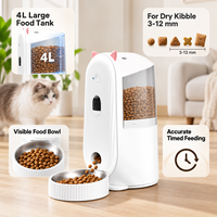 Distributeur automatique de nourriture pour chats et chiens 4L, 3-12mm, avec caméra de détection de nourriture et de confiture, 1-10 repas par jour, certifié CE FCC RoHS, OEM ODM