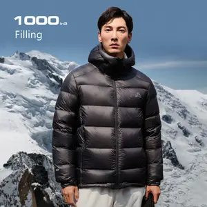 Custom high quality down jacket men fashion 1000 filling windproof warm ultralight 95% white goose down jackets