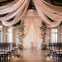 Voilages en mousseline de soie en gros pour arche de mariage, tissu de drapage doux et léger, rideaux de fond pour cérémonie et décoration de mariage
