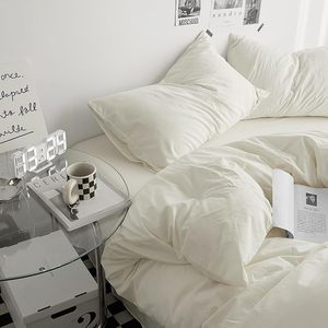 Sang Trọng Rửa Sạch Bông Duvet Cover Set Chất Lượng Cao Màu Xanh Bộ Đồ Giường Nút Đóng Cửa Mô Hình Giáng Sinh Cho Nhà - Product Image 1