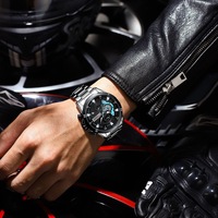 Montre chronographe à quartz CURREN8402 pour homme avec aiguilles lumineuses et bracelet en acier inoxydable, design élégant et décontracté