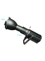 Bluemoon 5 °   Lumière LED numérique profilée DMX512 avec lame de découpe manuelle à 4 feuilles pour discothèques, théâtres, locations, éclairages de fête et bars