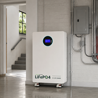 Batterie tout-en-un LiFePO4 empilable à longue durée de vie, 16 kWh, 51,2 V, 314 Ah, avec charge/décharge 200 A pour l'alimentation de secours de toute la maison