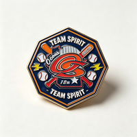 Épingles de revers en métal émaillé personnalisées pour équipes de baseball, badges promotionnels pour clubs sportifs, épingles de collection pour casquettes d'équipes de baseball