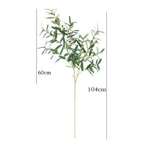 Ramas de Olivo Artificiales con Frutos, Flores de Seda Plástica de 30cm-100cm, Decoración para el Hogar, Arreglos Florales de Interior, Accesorios para Bodas - Product Image 5