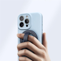 2025 poignée de téléphone en Silicone Flexible Portable avec conception de bague de doigt support magnétique amovible pour iPhone pour une utilisation de bureau