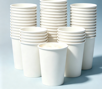 SUMKOKA 8 12 16oz Gobelets à café en papier blanc jetables épaissis en gros pour boissons chaudes, idéaux pour les fêtes et l'usage quotidien