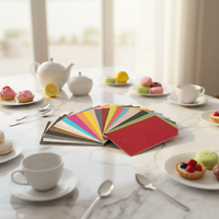 Set de table rectangulaire tissé de couleur unie personnalisé, diamètre 30 cm, tapis en PVC recyclable et imperméable pour restaurant