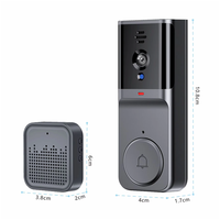 Sonnette de porte intelligente sans fil à vision nocturne, audio bidirectionnel, batterie, caméra de sécurité domestique CCTV, réseau Wifi, Tuya