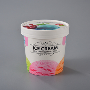 Gobelet à glace en gros avec couvercle et cuillère – Pot en papier pour crème glacée - Product Image 4