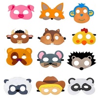 Masque pour les yeux en feutre personnalisé pour Noël Pâques Halloween Personnage de dessin animé Animaux Masques de fête pour enfants Masque facial en feutre