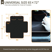 Housse de siège de voiture pour chien antidérapante et imperméable avec poche et fond rigide pour SUV, berline, camion, coffre