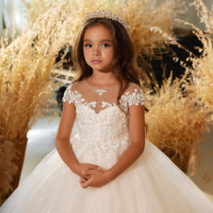 Flower <strong>Dresses</strong> for Girls High Quality Children Clothing Girls Mesh Princess <strong>Dress</strong> Ball Gown for <strong>Kids</strong> Short Sleeve Frock - Product Image 3