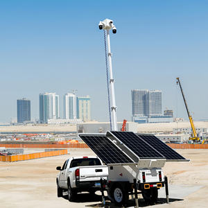 Remorque <span class=keywords><strong>solaire</strong></span> portable CCTV avec 3 panneaux solaires pour chantiers de construction éloignés - Product Image 2