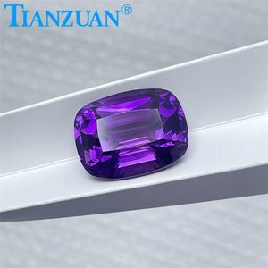 Piedra preciosa de amatista natural de corte milenario con forma de cojín largo de 35 quilates, piedra suelta para hacer joyas, certificado GRC - Product Image 3