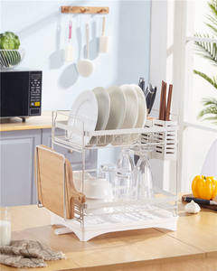 Estante Escurridor de Acero Inoxidable para Fregadero, Estantes de Cocina de 2 Niveles, Almacenamiento de Suministros, Escurridor de Platos, Organizador de Accesorios - Product Image 4