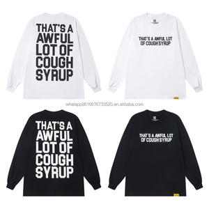 Hoodie Pria Berkualitas Tinggi 100% Katun Pakaian Streetwear Lengan Panjang THAT'S a AWFUL LOT of COUGH SYRUP Hoodie Oversize untuk Pria - Product Image 1