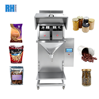 Machine d'emballage semi-automatique à 2 têtes pour aliments pour animaux, aliments pour volailles, granulés, céréales, graines 200g-5kg
