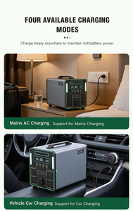 Station d'alimentation portable extérieure <span class=keywords><strong>Powerman</strong></span> 500 watts 15 kWh, batterie au lithium-fer-phosphate à onde sinusoïdale pure, 220 V, haute capacité, compacte - Product Image 6