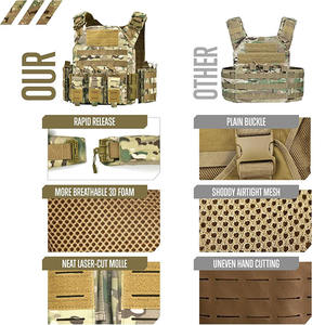 Gilet lesté tactique à dégagement rapide pour hommes, doublure en polyester imperméable 1000D pour l'entraînement en plein air, la chasse et le gaming - Product Image 2