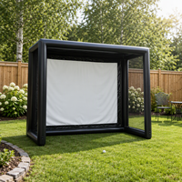 Cage de golf gonflable avec écran d'impact pour entraînement en intérieur et extérieur, simulateur de golf, tente d'entraînement