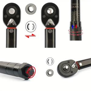 Clé dynamométrique professionnelle OEM à cliquet, embouts 1/4'', 3/8'', 1/2'', tube plat durable, clé de réparation automobile - Product Image 3