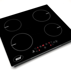 Cocina de Inducción Eléctrica de Cuatro Quemadores con Control Táctil y Placa de Vidrio - Product Image 1