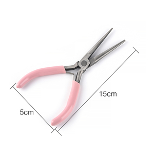 Pince à ongles professionnelle rose en acier inoxydable de 4,5 pouces pour extension et façonnage des ongles, pince à épiler pour manucure en salon et soin des doigts - Product Image 2