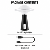 Veilleuse LED rechargeable à intensité variable avec lumière blanc chaud CRI 80, batterie incluse pour chambre à coucher