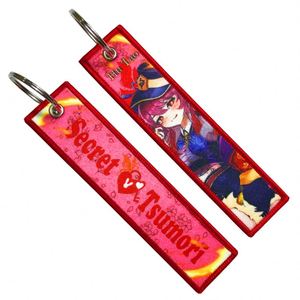 2026 New Personalize Fabric Woven Tags Embroidery <b>Custom</b> Jet Tag Printing Keychain - Product Image 4