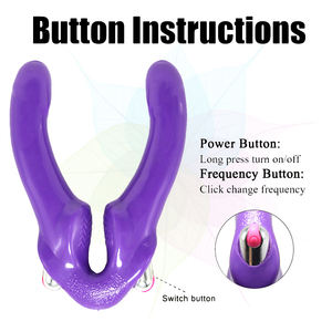 Caja Personalizada Gratis - Vibrador Dildo Strap-On sin Correa de 20 Modos para Mujeres, <span class=keywords><strong>Doble</strong></span> Punta Anal, Vibradores de Penetración, Juguetes Sexuales - Product Image 6