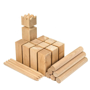 Juego Social al Aire Libre de Madera Dura, Kubb, Juego de Jardín para Formar Equipos, <span class=keywords><strong>Ajedrez</strong></span> <span class=keywords><strong>Vikingo</strong></span> para Acampar, Picnic, Juego Deportivo Interactivo - Product Image 1