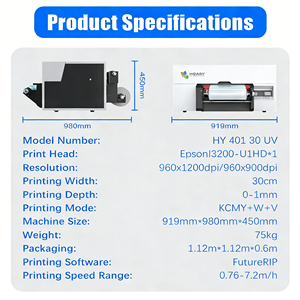 Nueva Impresora UV DTF de Alta Precisión, Formato A3 de 30 cm, con Tinta de Color Blanco y Barniz para Aplicación Directa a Película - Product Image 3