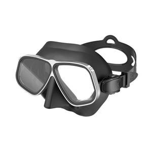 Masque de plongée et de plongée libre unisexe professionnel pliable en silicone avec cadre métallique, double lentille, certifié CE, facile à porter - Product Image 1