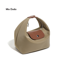 Bolso de Hombro de Cuero para Mujer Miss Dudu, Color Sólido, Cierre de Solapa Magnético, Estilo Clásico, Bolso de Mano para Uso Diario - Product Image 2