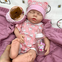 Lebensechte Neugeborenen-Puppe mit Gewicht, 18 Zoll, realistische weiche Silikon-Memory-Reborn-Babypuppe, Mädchen mit offenem Mund und Schnuller, sofort einsatzbereit