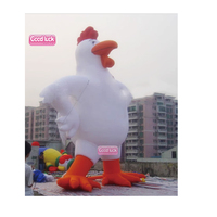 Animaux gonflables, poulet mignon, poulet géant gonflable de Noël, coq, avec logo personnalisé pour la publicité et la décoration