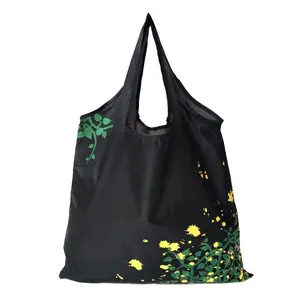 210d polyester shopping bag customized waterproof folding bag shopping