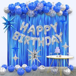 Fournitures de fête d'anniversaire en gros, guirlande de ballons en aluminium à motif de papillon violet, ensemble de décoration de fond pour filles, joyeux anniversaire - Product Image 3