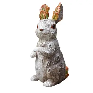 Animal Shape Resin Ornaments Simulated Animal Rabbit Resin Craft Decoration Home Balcony Decoration Outdoor Landscape