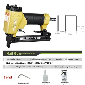 <strong>Air</strong> <strong>Stapler</strong> (Metal) for DIY Woodworking &amp; Packaging 10-22mm Nail Capacity - Product Image 2