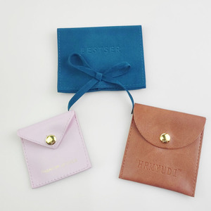 Bolsa de microfibra Luda con logotipo personalizado y solapa para exhibición de joyas, embalaje para exhibición de pendientes y collares, bolsas de regalo de terciopelo y gamuza - Product Image 5