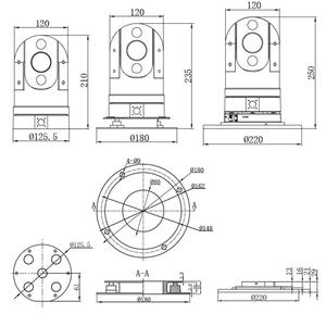20X 30X IP/SDI/AHD/Analog CCTV Sicherheits-Infrarot-Fahrzeugmontierte Auto-PTZ-Dome-Kamera Außenkamera Nachtsicht <span class=keywords><strong>50m</strong></span> - Product Image 3