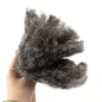 Cheveux humains afro crépus professionnels Anna en vrac 30g sel et poivre #   Cheveux doux à cuticules alignées, prix de gros direct usine
