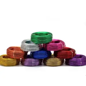 Wholesale 1.5mm*5m color alumina wire hand-made DIY bicycle braided shape oxidized color aluminum wire